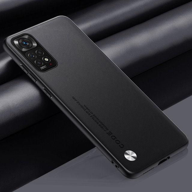 Luxury PU Leather Case For Xiaomi Redmi Note 11S 11 Pro Back Cover Matte Silicone Protection Phone Case For Redmi Note 11E Pro Black Redmi Note 11 Pro 4G