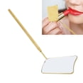 thumbnail image 4 of Fanshaped Eyelash Extension Mirror, Comfortable Grip Stainless Steel Eyelash Mirror HD Mirror Rounded Edges  For Woman For Home Golden, 4 of 8