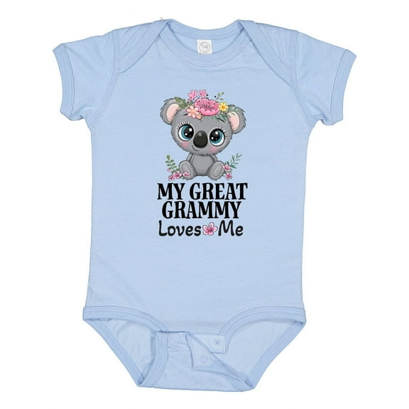 Inktastic My Great Grammy Loves Me Koala Girls Baby Bodysuit