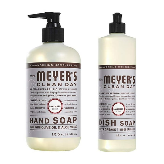 Liquid Hand Soap and Liquid Dish Soap Combo 1 Pack Liquid Hand Soap 12.5 Fl oz & 1 Pack Dish Soap 16 Fl oz, Lavender Scent