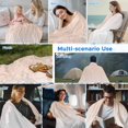 thumbnail image 5 of Pink White Ombre Cooling Blanket,Lightweight Breathable Summer Throw Blanket with Double Sided Cold Effect,Beige Gradient Color Modern Abstract Art Picnic Blankets Bed Sheet for Hot Sleepers 30"x40", 5 of 8