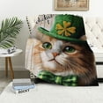 thumbnail image 4 of FCXZI Cute Cat Warm Cozy Decorative Flannel Blanket Multi-Purpose Gift 30*40in, 4 of 7