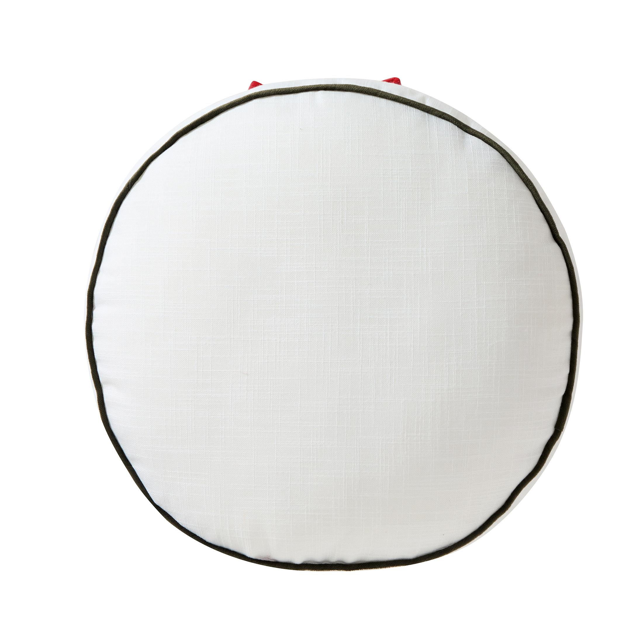 My Texas House Bright White Christmas Wreath Round Decorative Pillow, 16 in x 16 in