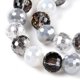 thumbnail image 4 of Electroplate Glass Bead Strands Faceted Round Black 8mm Hole: 1.4mm about 50~51pcs/strand 14.33''~14.69''(36.4~37.3cm), 4 of 4