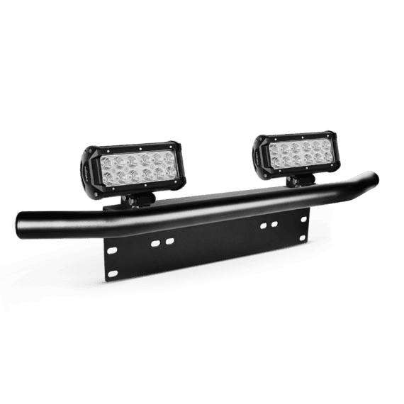 Jenaka Led Light Bar Mounting Bracket Front License Plate Frame Holder for Off-Road Lights LED Work Lamps Lighting Bars Black AB008 
