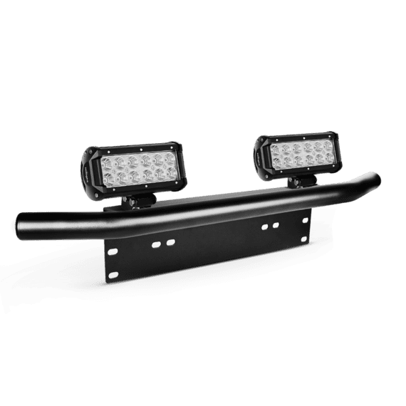 Nilight 2PCS 6.5Inch 36W Flood LED Light Bars & Front License Plate