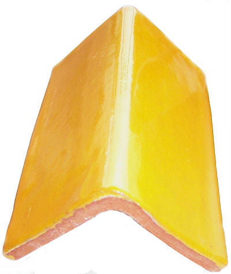 Yellow Talavera Clay V-Cap, Set of 5 pcs