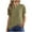 Army Green, variant on Women's Loose Drop-Shoulder Side-Slit Long-Sleeve Top - Slouchy Casual & Loungewear