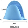 thumbnail image 3 of Mini Oven Mitts, Cooking Pinch Grips, Silicone Potholder for Kitchen Cooking 2pcs (Blue), 3 of 5