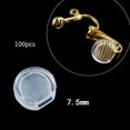 thumbnail image 1 of 100pcs Clear Earring Pads Silicone Comfort Earring Cushions For Clips On Earring, 1 of 5