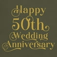 thumbnail image 3 of CafePress - 50Th Wedding Anniversary Gold Retro Typography T Shirt - Men's Classic Graphic Cotton T-Shirt, 3 of 4