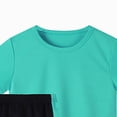 thumbnail image 4 of Baby Boy Outfits Short Sleeve Summer Althic Clothing Set Kids Clothes Short Sleeve T-Shirt Tops and Elastic Shorts Green 7-8 Years, 4 of 5