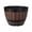 Style 2, variant on Koiauber Plant Pot Faux Whiskey Barrel Shape Home Decor Plastic Yard Patio Flowerpot for Garden