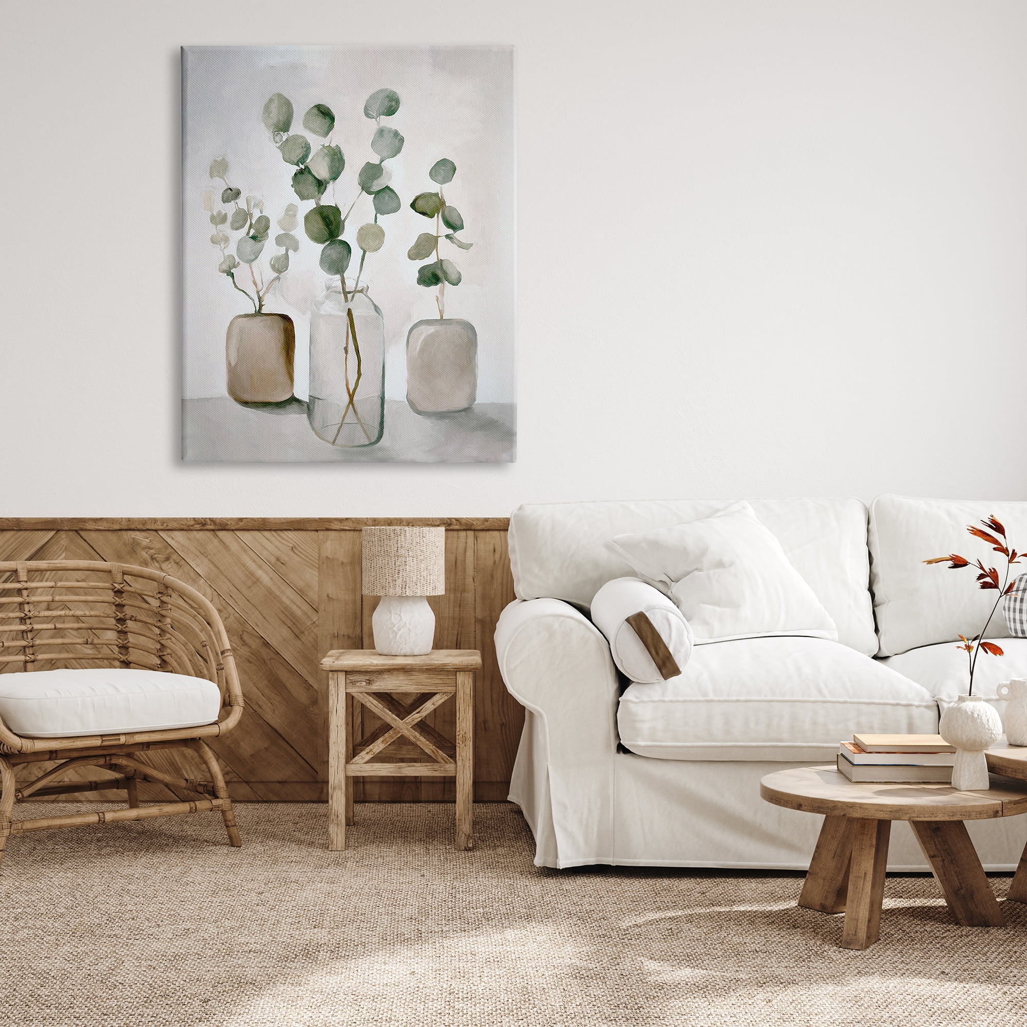 Stupell Industries Eucalyptus Still Life Botanical & Floral Painting Gallery Wrapped Canvas Art Print Wall Art, 36 x 48