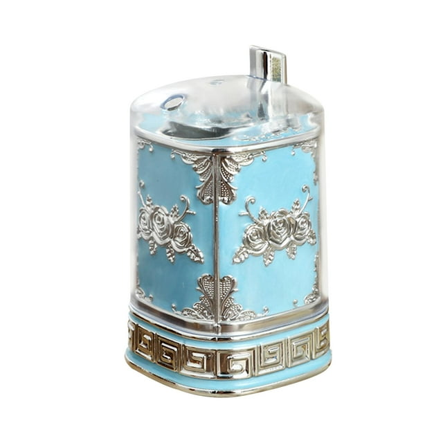 Caja de palillos de dientes decorativa para sala de estar, comedor y cocina de estilo rústico. Azul plateado