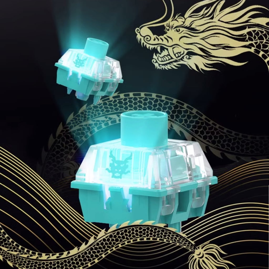 Mechanical Color Light Green Dragon Switches 50Million Keystrokes For Mechanical Keyboards Gaming Long Time Use