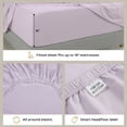 thumbnail image 6 of Loomsnest Luxury 1800 Series Brushed Microfiber 3 Piece Twin Size Sheet Set, Wrinkle Resistant, Deep Pocket (Fits up to 16"), Lavender, 6 of 9