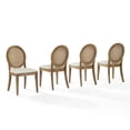 thumbnail image 5 of Crosley Furniture Katia 4-Pc Upholstered Cane-Back Dining Chair Set in Driftwood, 5 of 10