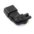thumbnail image 4 of HUGFEGWE IEC 320 C14 Socket to C5 Mickey Mouse Plug AC Power 90 Degree Left Angled Converter Adapter CJ25311-7947, 4 of 6