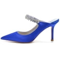 thumbnail image 5 of Women's Pumps Stiletto High Heel 8.5CM Rhinestones Party Dress Wedding Shoes, 5 of 6