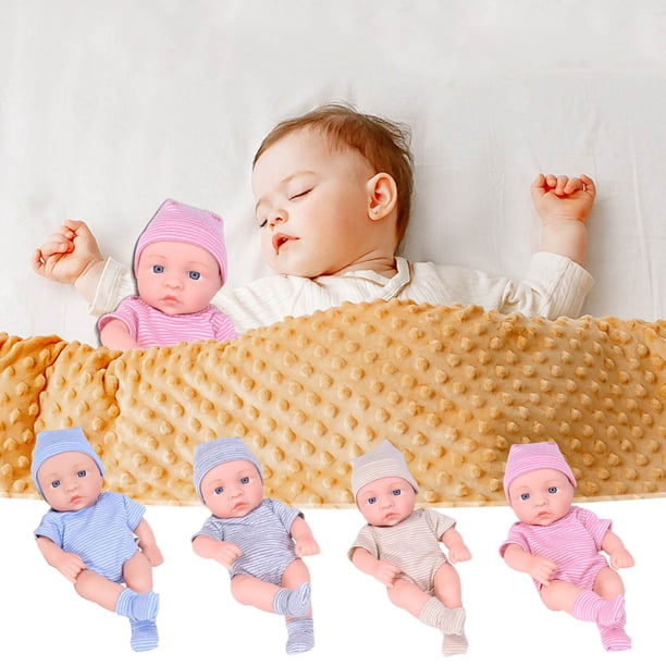 Fiudx Muñeca Bebé Renacida de 7.48 Pulgadas, Bebé de Vinilo Realista con Ropa, Extremidades Ajustables, Ideal para Fotografía, Regalo Perfecto para Fiestas o Cumpleaños, Incluye Chupete, Tamaño de 19