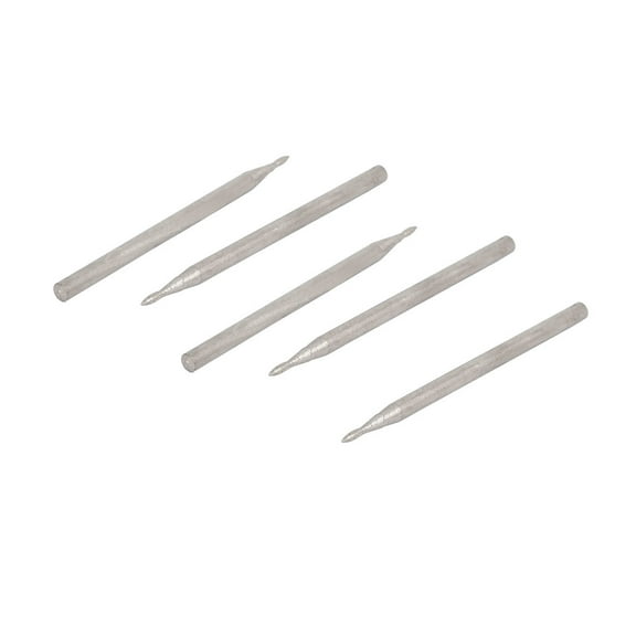 2.35mm Shank 1.2mm Tip Stone Head Grinding Bit Diamond Mounted Point 5pcs