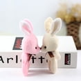 thumbnail image 5 of 1PC 16cm Plush Rabbit Toy with Ribbon Bow - Siamese Rabbits Key Chain Pendant, Gifts for Kids & Children, Wedding Favors, 5 of 8