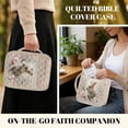 thumbnail image 4 of Xoenoiee Rabbit Bunny Flower Pattern Bible Cover Case for Women Men, Large Bible Bag Organizer Quilted Study Supplies Accessories Carrying Cases with Handle, Portable Tote Bag Christian Gifts, 4 of 7