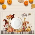 thumbnail image 2 of Gnomes Pumpkins Fall Placemats Set of 4, 12x18 Inch Seasonal Autumn Maple Leaves Thanksgiving Kitchen Dinning Table Mats Washable Place Mats for Indoor Outdoor Home Party Decor, 2 of 6
