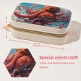 thumbnail image 5 of Octopus Velvet Portable Jewelry Organizer Box with Removable Compartment - Earring Holder and Gift Jewelry Box, 5 of 7