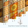 thumbnail image 6 of Fall Pumpkins Sunflowers Leaves Shower Curtain 36"x72" ,Bathroom Decorative Shower Curtains Set with 12 Hooks,Modern Waterproof Washable Shower Curtain, 6 of 6