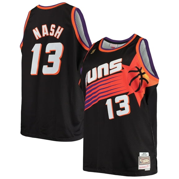 Men's Mitchell & Ness Steve Nash Black Phoenix Suns 1996/97 Big & Tall Hardwood Classics Swingman Jersey