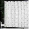 thumbnail image 4 of Ambesonne Nordic Shower Curtain, Viking Runes and Talismans, 69"Wx84"L, Dark Grey and White, 4 of 5