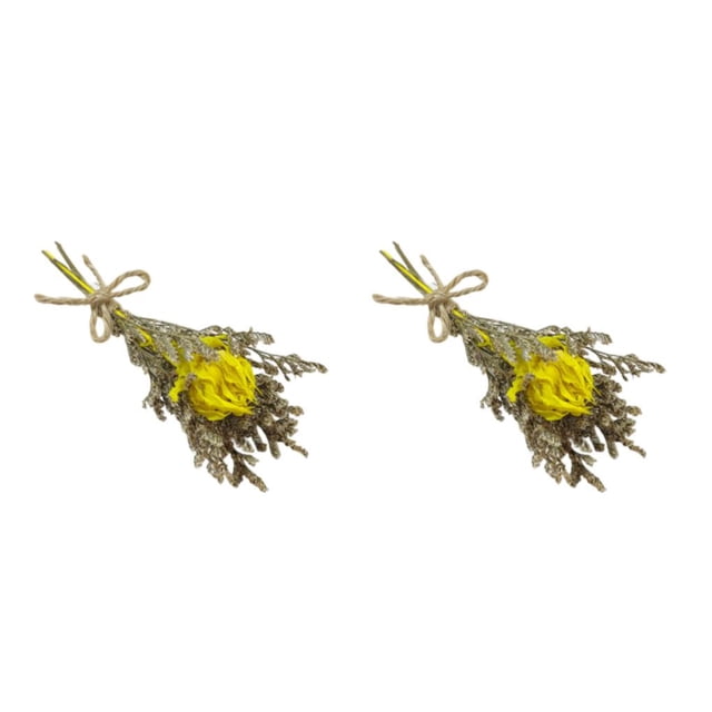 Injueey 10X Mini ramo de flores secas DIY artesanía exquisita decorativa atractiva de larga duración dulce regalo aniversario N17 N17 2piezas