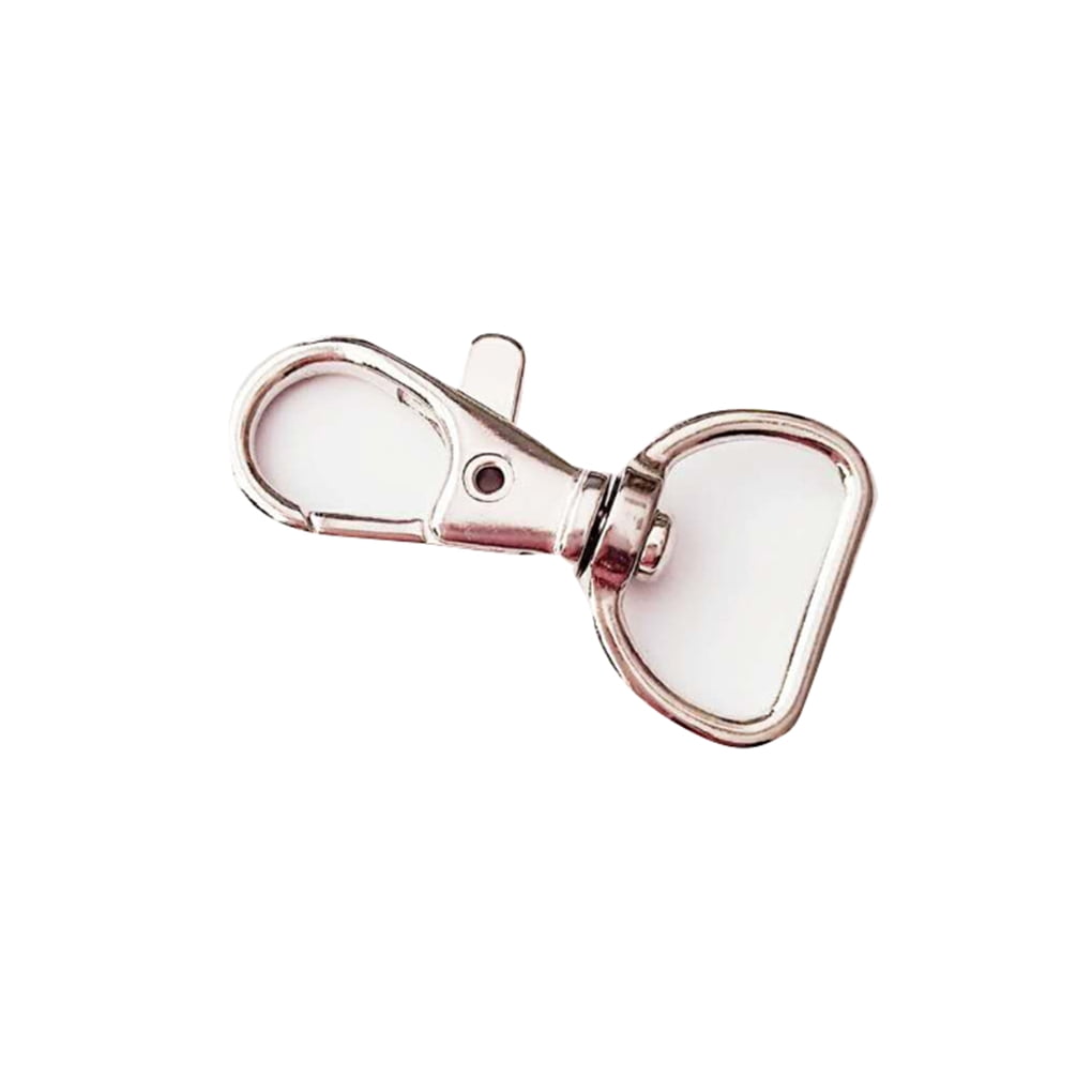 Super-Handy Spring Snap Key Chain Clip Hook Screw Lock Buckle ABS Plastic D Ring Shape Buckle