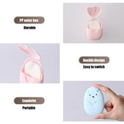 Disposable Soap Paper Portable Disposal Foaming Paper Soap Sheets with Cover Cartoon Little Bear Foaming Paper for Travel Camping Hiking