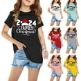 thumbnail image 5 of Zwiiyzr 3-14Y Toddler Boy Girls Christmas Shirts Short Sleeve Round Neck T-Shirt Christmas Graphic Tees Holiday Tops Toddler To Big Kids Red, 5 of 5