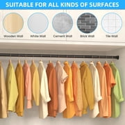 GPED Heavy Duty Adjustable Closet Rod 28-39 inch, Closet Organizer Rod for Wardrobes, Bathroom & Laundry Room, Hanging Clothes Rod, Black