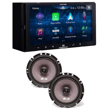 Alpine iLX-W670 Digital Multimedia Receiver w/ Alpine SXE-1726S 6.5 Coax
