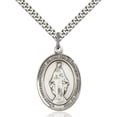 thumbnail image 1 of Sterling Silver Miraculous Pendant 1 x 3/4 inches with Heavy Curb Chain, 1 of 1