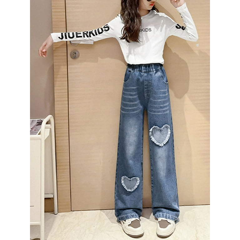 【新品】HEART PATCH DAMAGE DENIM PANTS Denim Heart Patchwork Jeans – NAHMIAS