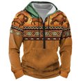 thumbnail image 1 of WILLBEST Sudaderas Navideñas con Estampado 3D y Cremallera para Hombre, Sudadera con Capucha y Bolsillo con Correa Mediana​​, 1 of 2