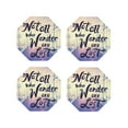 thumbnail image 2 of Balery 4 Pcs Not All Those Who Wander Are Lostleather Coasters Set, Drink Table Cup Coasters For Living Room Kitchen Coffee Decor, 2 of 9