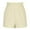 Beige, variant on Summer Akafmk Summer Womens Shorts,Women Casual Shorts,Women's Solid Color Fashionable Elegant Elastic Waist Shorts