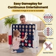thumbnail image 6 of Costway Jumbo 4-to-Score 4 in A Row Board Game Set Outdoor Indoor Kids Adults Family Fun White + Navy, 6 of 9