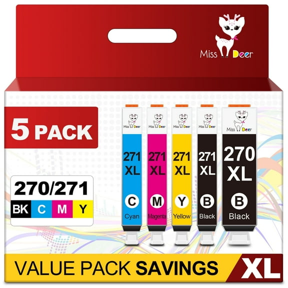 PGI-270XL CLI-271XL Ink Cartridge Compatible for Canon PGI 270 CLI 271 Ink Cartridges for Canon Pixma MG5720 MG6822 TS6020 MG6820 Printer