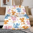 thumbnail image 5 of Dragon Blanket 50"X60"Animal Throws White Blanket Gifts Dragon Lover Dragon Decor Soft Cozy Fleece Flannel Bedding Blanket for Boys Girls Kids, 5 of 6