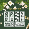 thumbnail image 3 of Juego de plantillas de dibujo de estilo navideño reutilizables de 6 piezas para decoraciones de fiesta de Navidad, 3 of 5