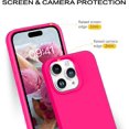thumbnail image 3 of iPhone 15 Pro Case, Phone Case iPhone 15 Pro, Slim Fit Liquid Silicone Soft Gel Rubber Lightweight Microfiber Lining Shockproof Anti-Scratch Protective Cover for iPhone 15 Pro 6.1'', Hot Pink, 3 of 16