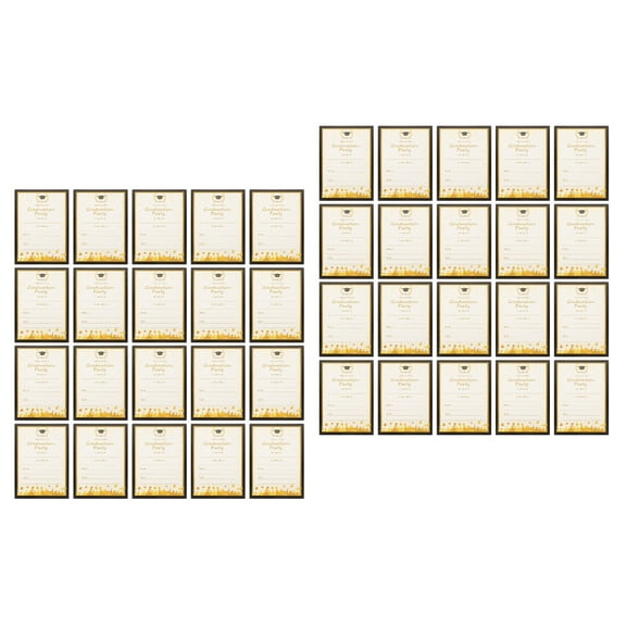 2 Count Graduation Invitation Cards School Invitations Delicate Dinner Party